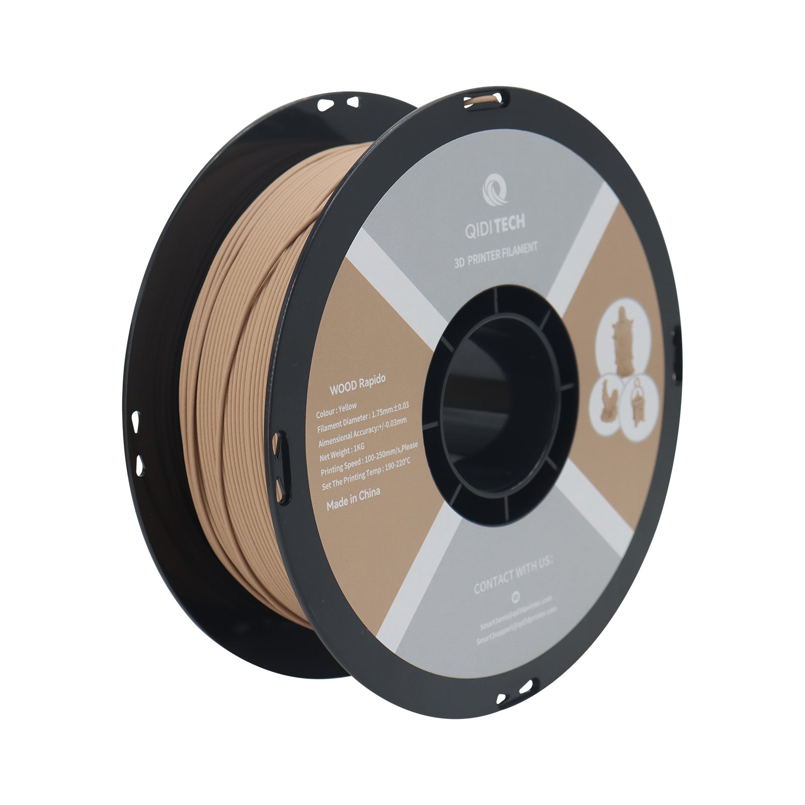 qidi-tech-pla-holz-filament-1-75mm-3d-drucker-filament-mit-holzfasern image 2