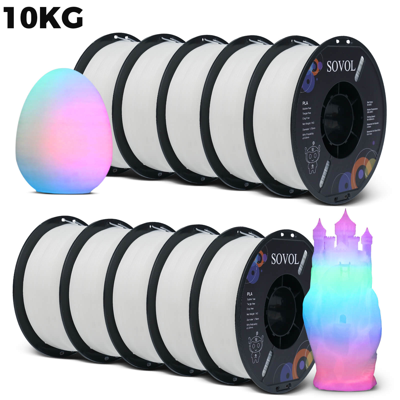 sovol-glow-in-the-dark-pla-filament-1-75-mm-1-kg-6-kg-10-kg image 8