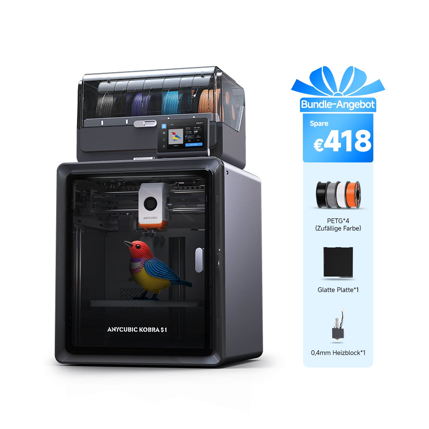 anycubic-kobra-s1-combo-petg-4-farben-bundle image 1