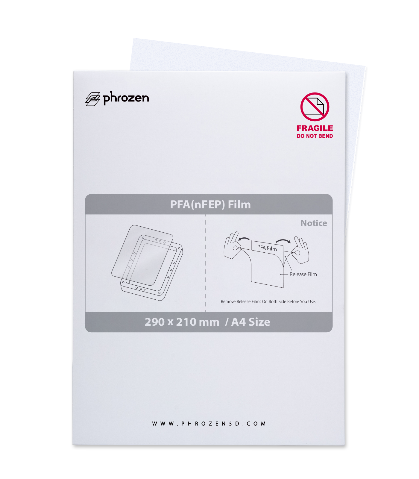 phrozen-pfa-nfep-folie-a4-210x290-mm-vat-folie image 1