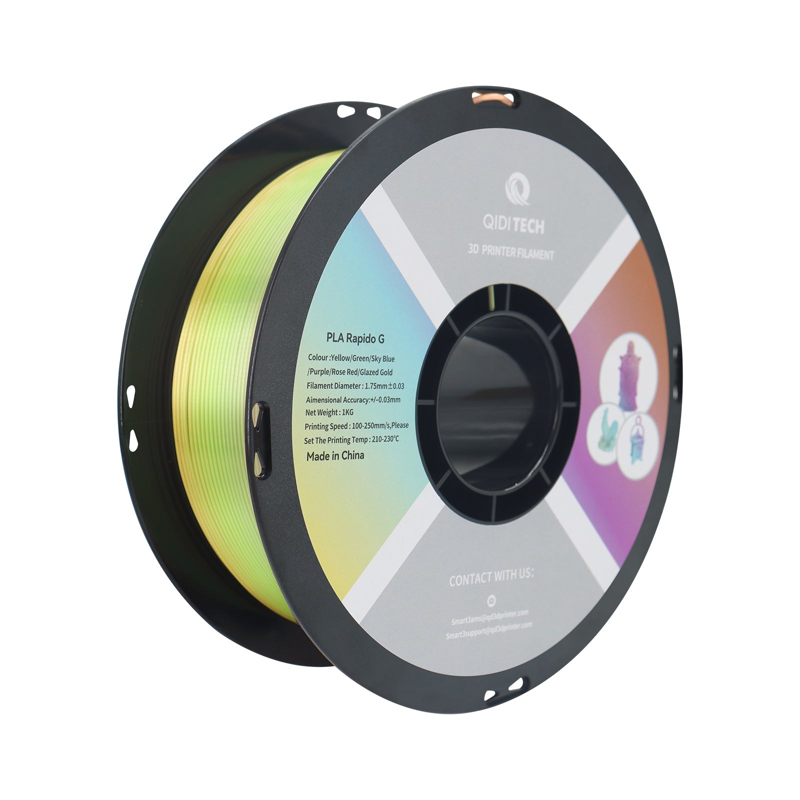 qidi-tech-pla-silk-filament-1-75-mm-seidenmatt-metallic-f-r-fdm-3d-drucker image 3