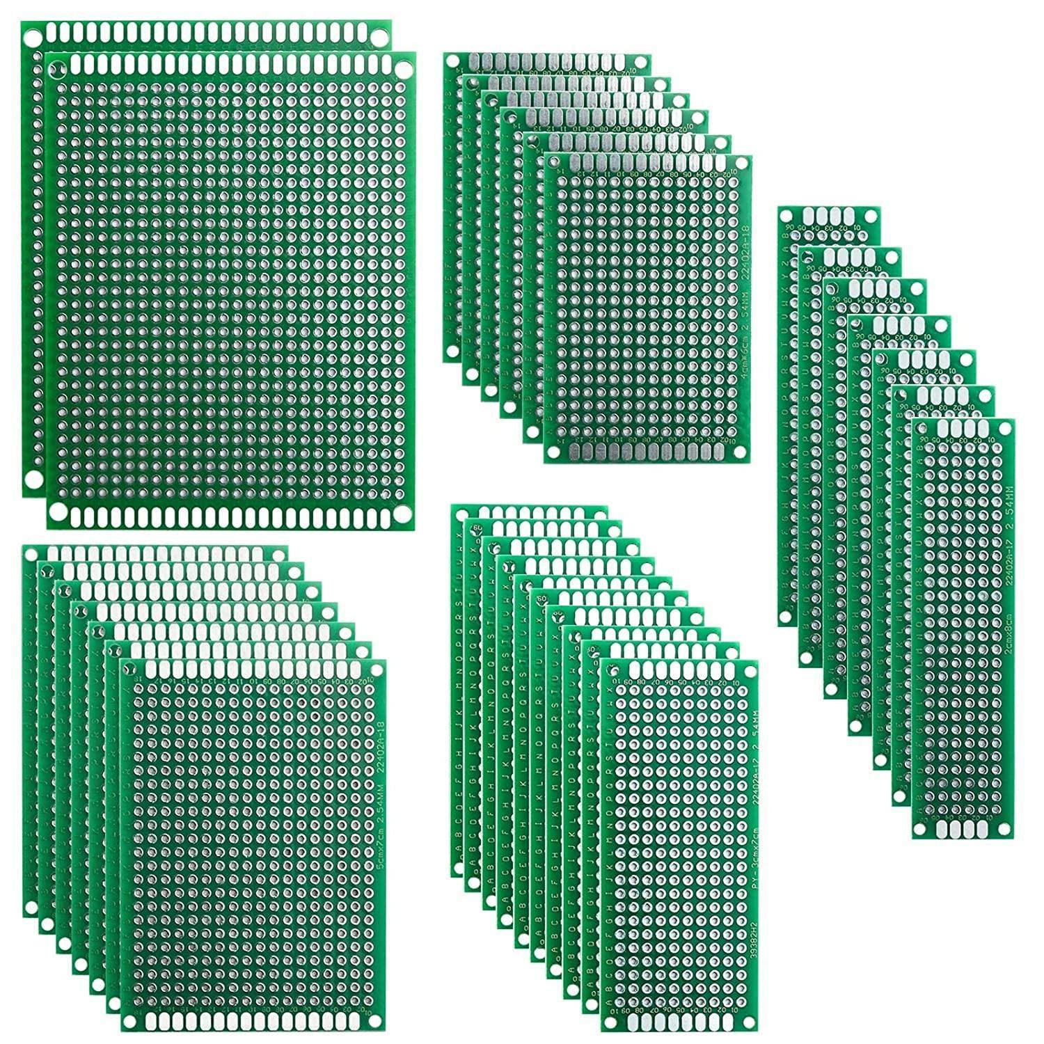 elegoo-double-sided-pcb-board-prototype-kit-32-st-ck-5-gr-en image 1