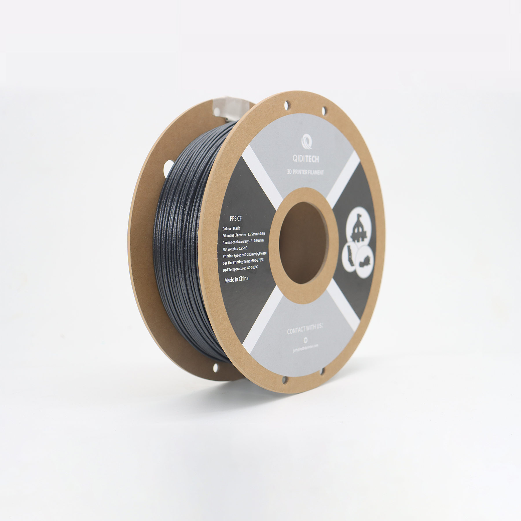 qidi-tech-pps-cf-filament-carbon-hochleistungsfilament image 1