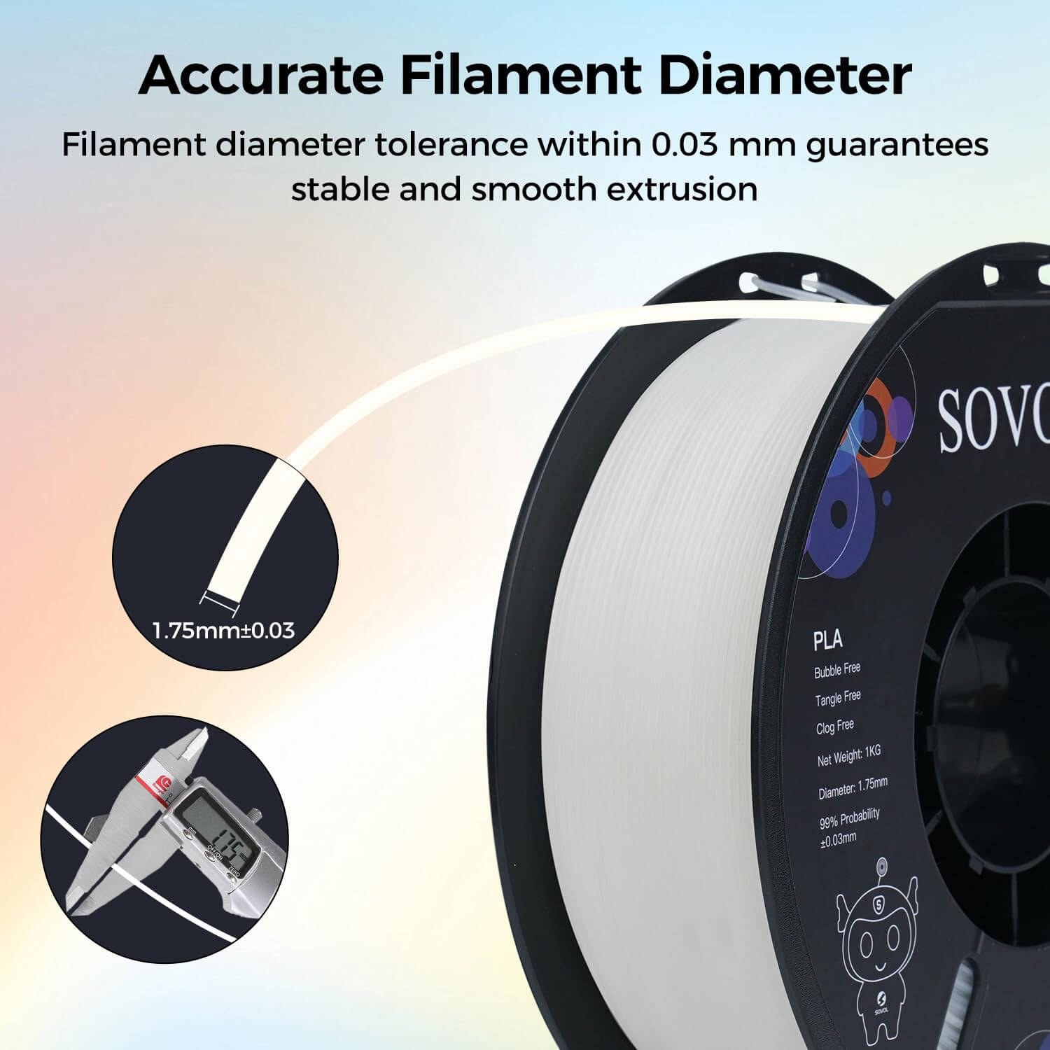 sovol-glow-in-the-dark-pla-filament-1-75-mm-1-kg-6-kg-10-kg image 4