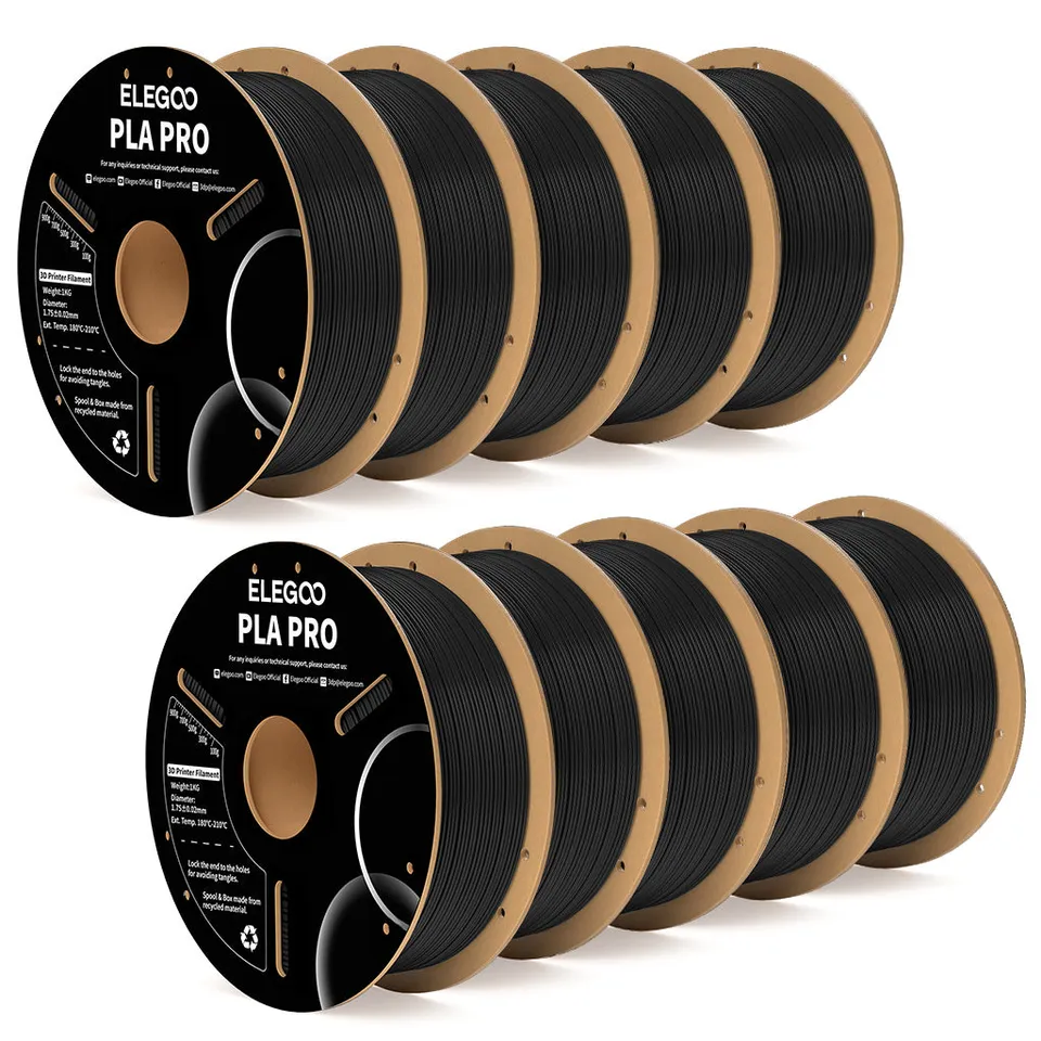 elegoo-pla-pro-filament-1-75-mm-schwarz-10-kg-vorteilspack image 1