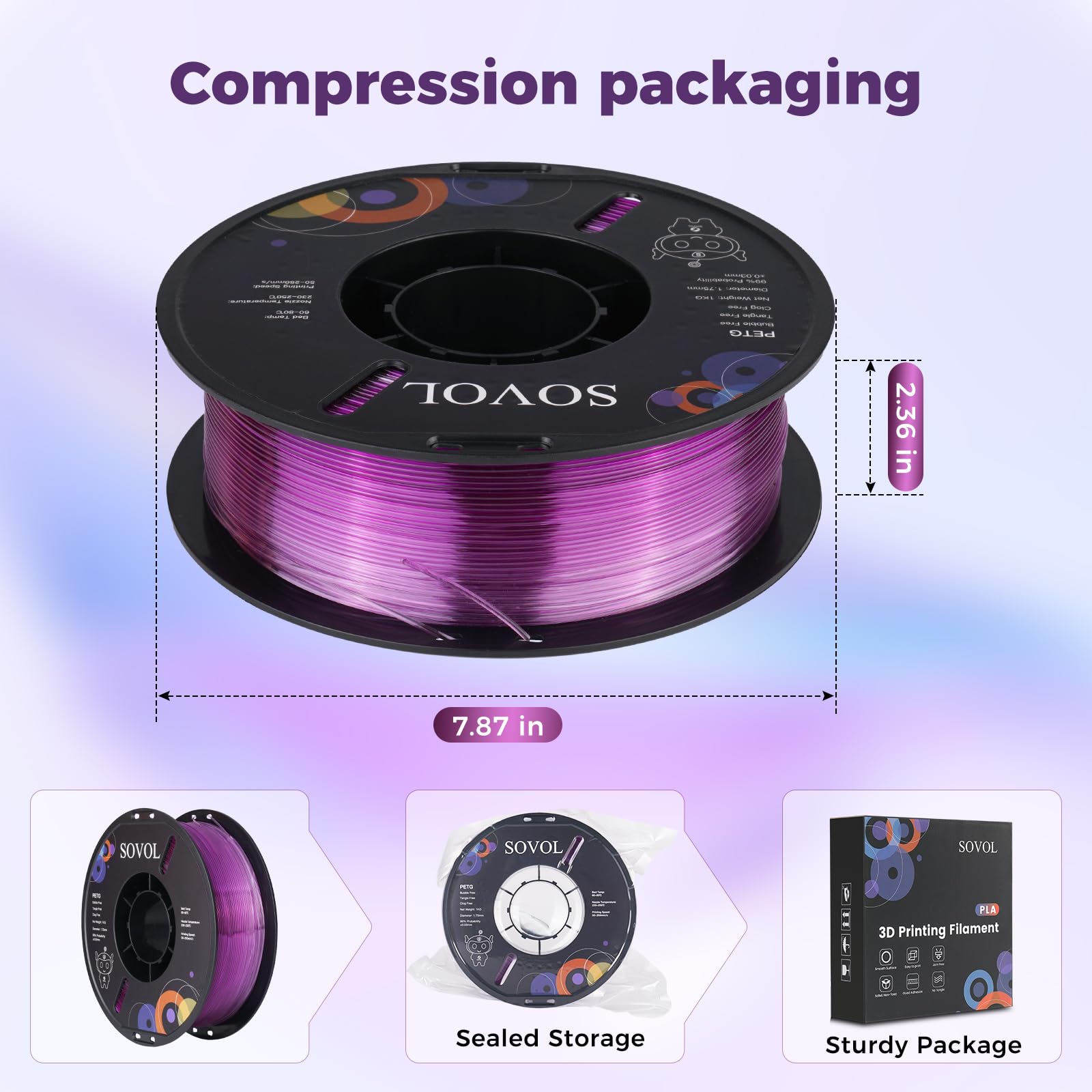 sovol-petg-filament-2x1-kg-1-75-mm-gradient-lila-wei image 4