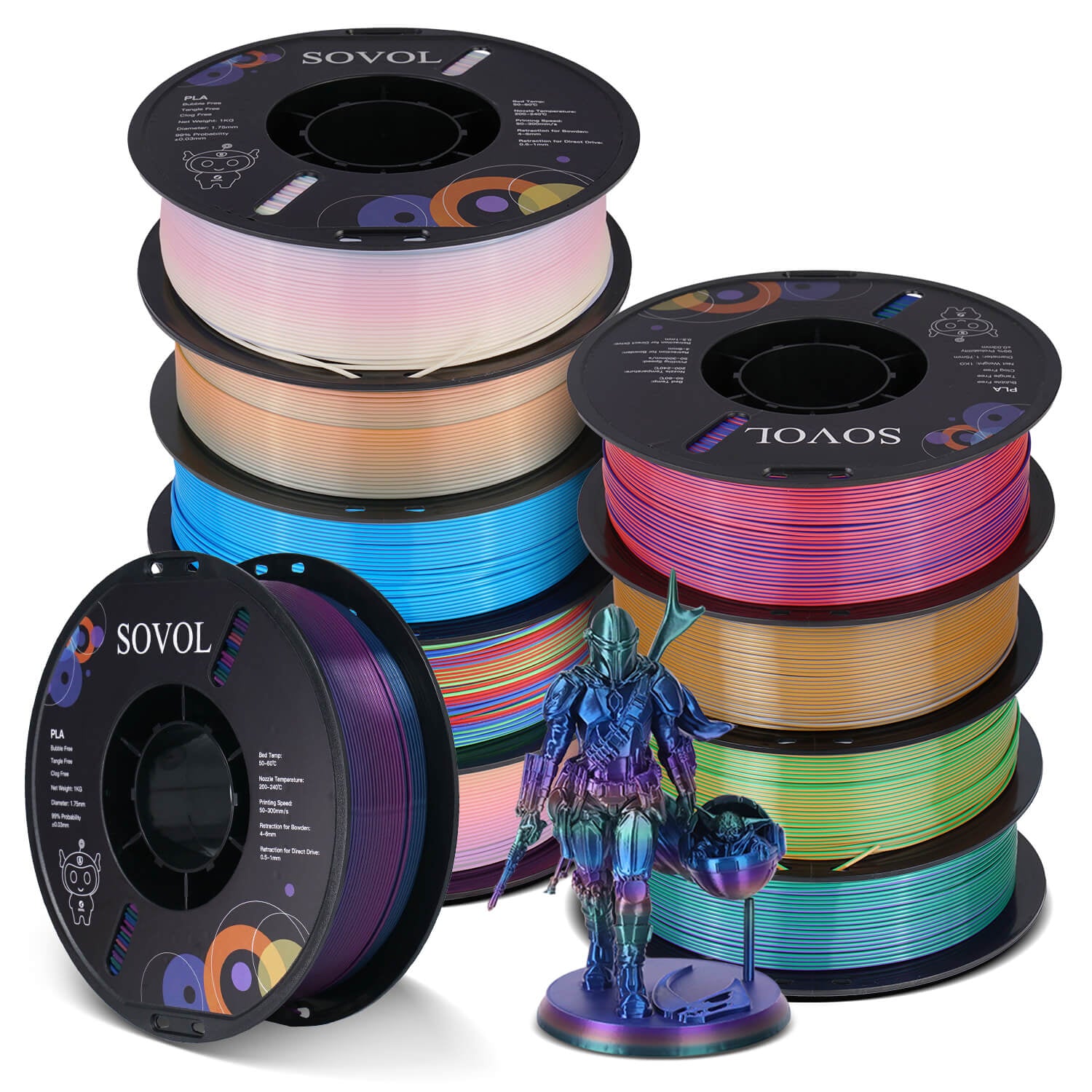 sovol-pla-seide-3d-druckfilament-10-kg-10x-1-kg-1-75-mm image 2
