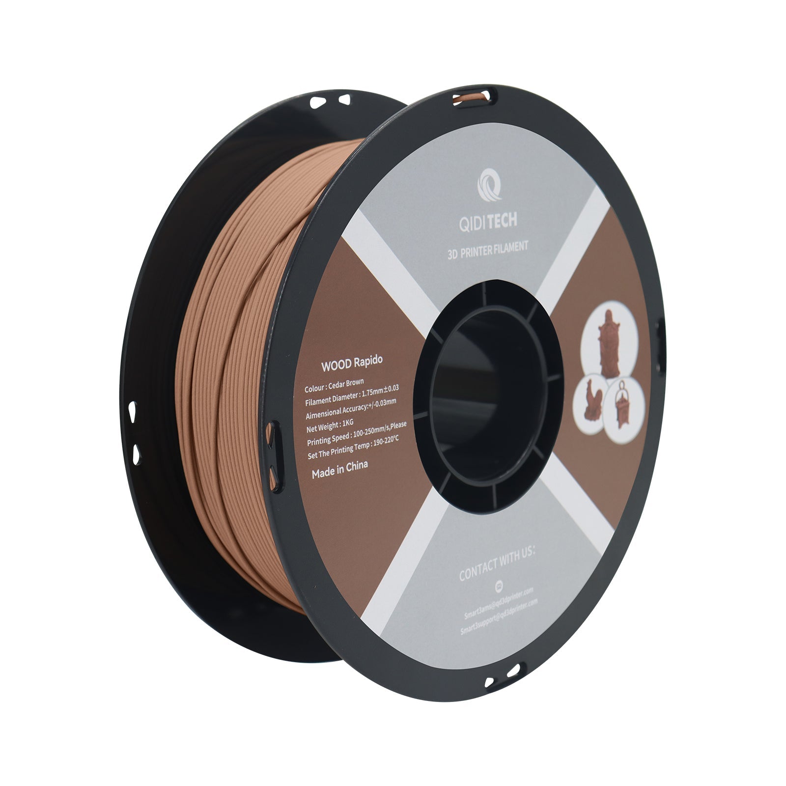 qidi-tech-pla-holz-filament-1-75mm-3d-drucker-filament-mit-holzfasern image 3