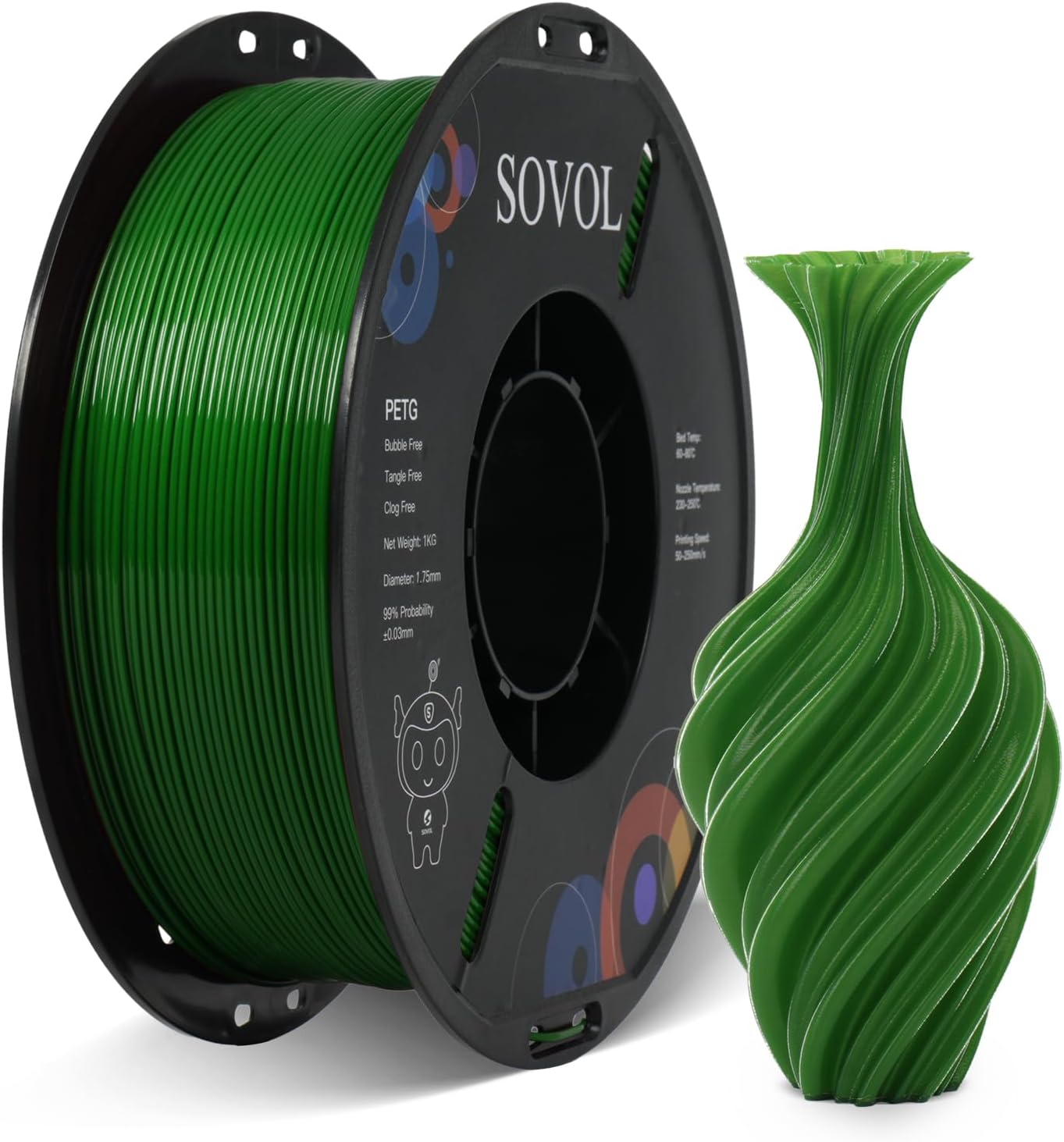 sovol-green-petg-3d-drucker-filament-1-kg-1-75-mm image 1