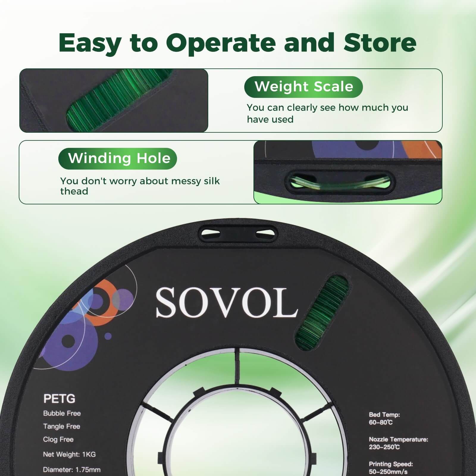 sovol-petg-filament-1-75mm-gradient-gr-n-wei image 2