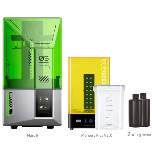 elegoo-mars-5-komplettpaket-mit-mercury-plus-v2-0-harz-resin-3d-drucker-set image 1
